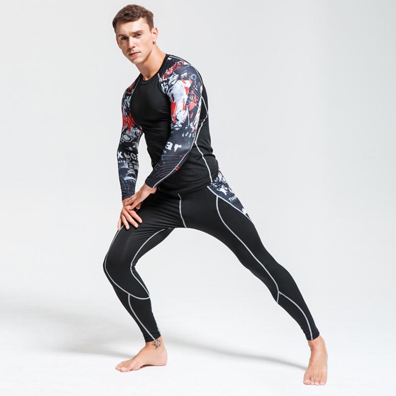 CANGHPGIN Мужская спортивная одежда Мужская одежда для тренировок Спортивное компрессионное нижнее белье Одежда для бега Размер S-4XL