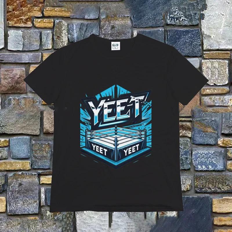 Ретро футболка Jey Uso Yeet Забавные цитаты Wresting Lovers Графическая футболка Мягкая унисекс футболка с круглым вырезом Летняя футболка Модные топы