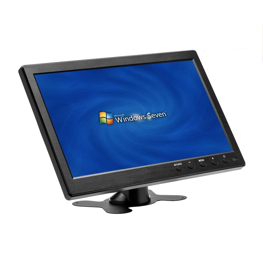 Inch LCD Small Monitor 1024X600 Resolution DC12V Car Display VGA HDMI BNC AV Input Speaker 10.1 Built-in
