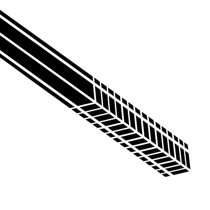 210 СМ ПВХ 2 цвета в полоску Личность Гоночный автомобиль Талия Линия тела Боковая наклейка на тело