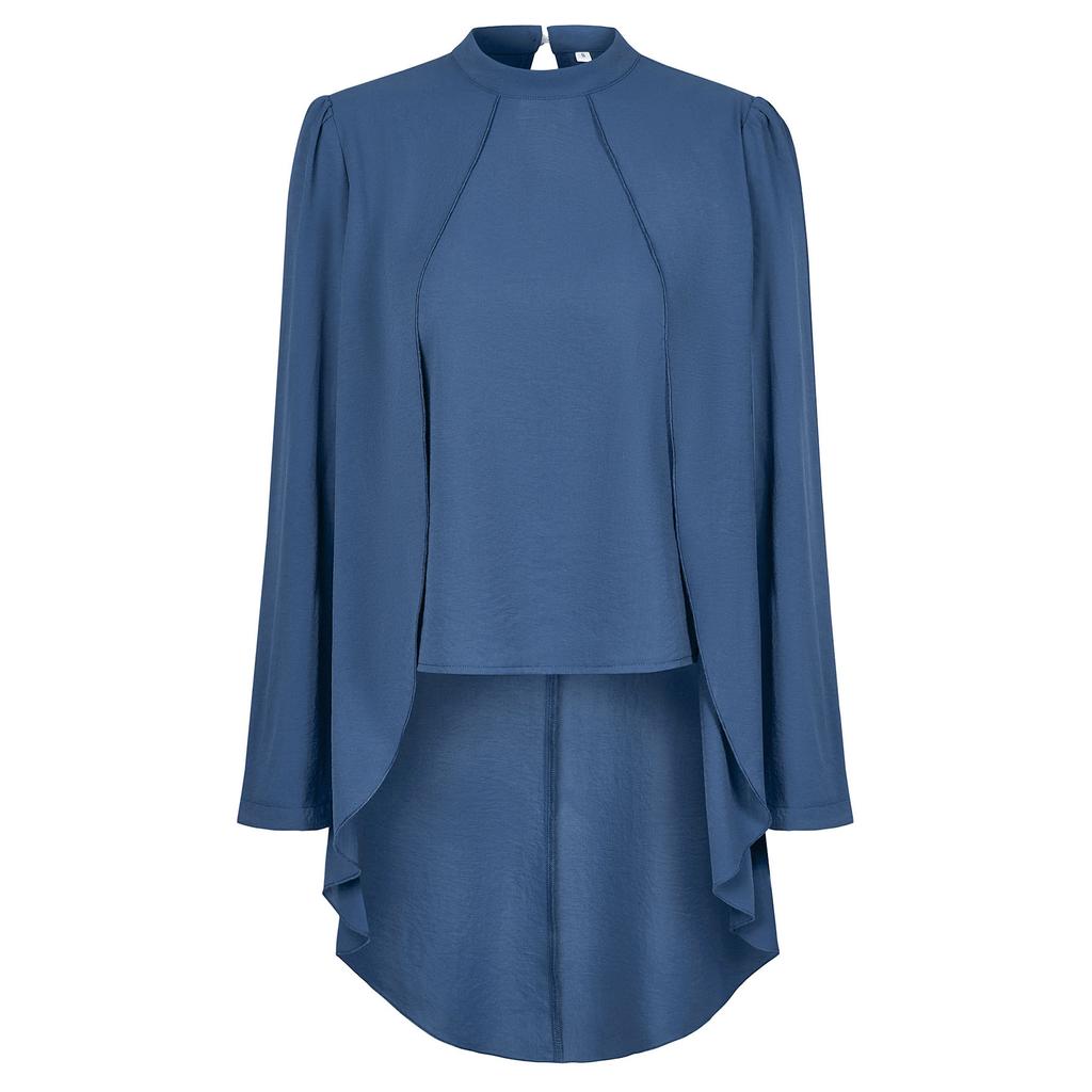 Повседневная женская модная однотонная рубашка с высоким воротником и длинными рукавами, пальто из искусственной кожи с двумя рубашками для женщин, элегантная женская одежда, осенняя одежда