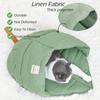 Soft Cat Sleeping Bag Linen Fabric Leaf Nest New Pet Cuddle Zone  Pet Resting Area
