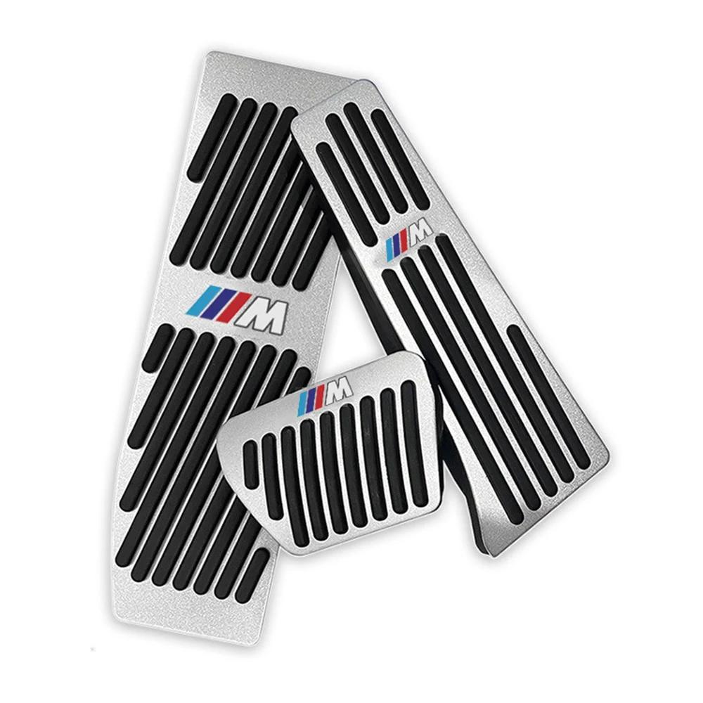 BAGI7 2026 Car Sticker 3 Pcs Brake Throttle Pedal Set for BMW 3 Series 2005-2025 Yeas E90 F30 G20 Stainless Steel Rubber Anti-Slip Ped