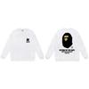 BAPE-Style Heavyweight Cotton Crewneck Sweatshirt Mens Oversized Streetwear Pullover Fall