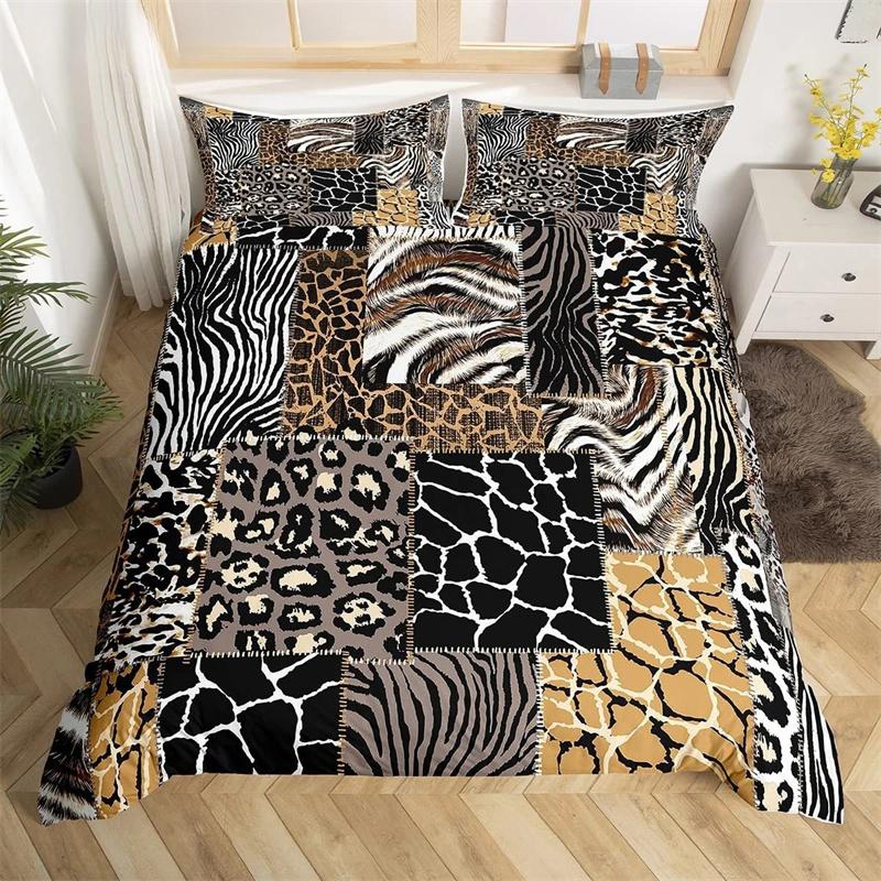 Пододеяльник из коровьей шкуры King Queen с принтом в стиле пэчворк из коровьего меха, комплект постельного белья с изображением животных, покрывало из полиэстера в стиле вестерн-ковбой