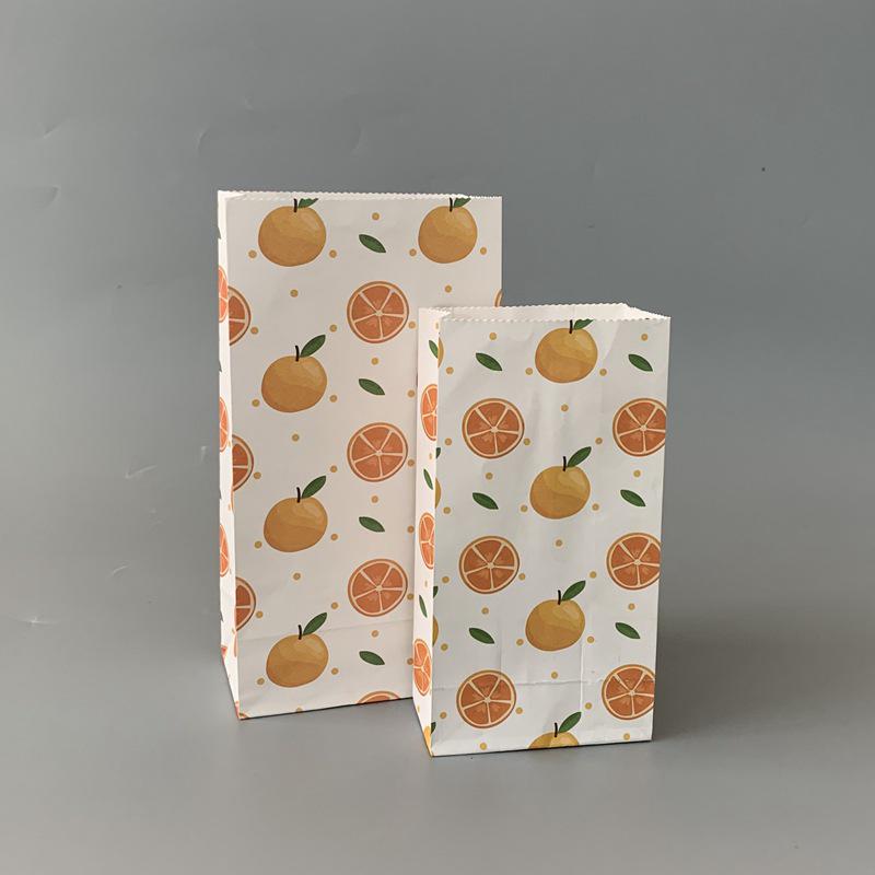 Small Floral Polka Dot Candy & Gift Paper Bag (Handle-Free, Flat Pocket for Cosmetics & Wedding Favors)