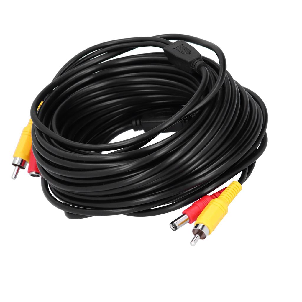 Portable CCTV Cable 2-In 1 Video Power Cord + Connector for Surveillance Camera DVD Player(10m 32.8ft )