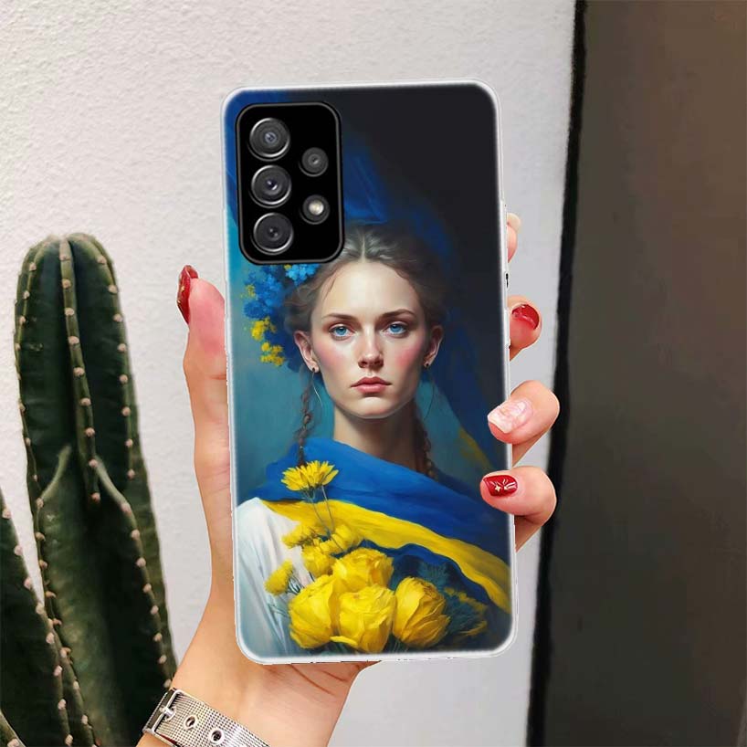 Украина Красивые Арт Девушки Для Samsung Galaxy A15 A14 A13 A12 A55 A54 A53 A52 Чехол для Телефона A32 A35 A34 A33 A25 A24 A23 A22 A04S A
