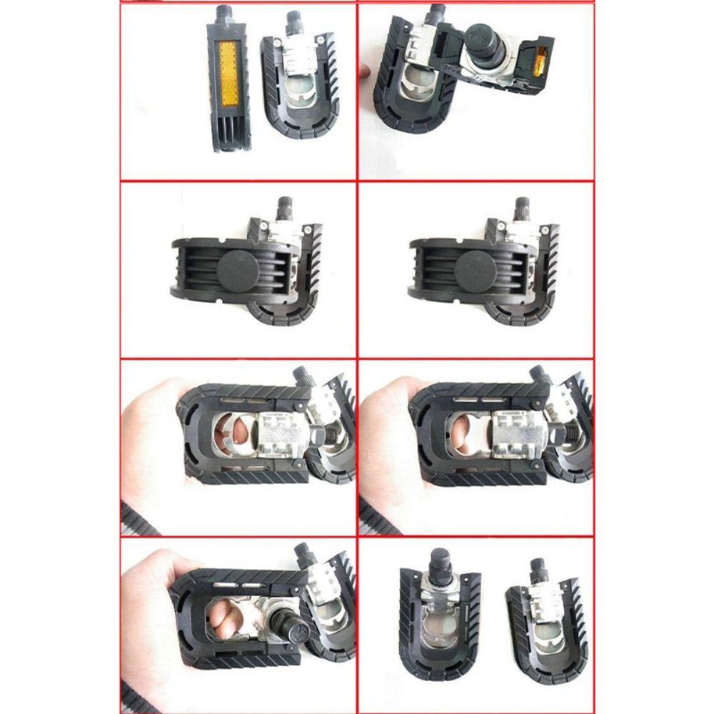 Reflective Sheet Bicycle Pedal Aluminum Zinc Zinc Alloy Folding Pedal Bike Cycling Accessories
