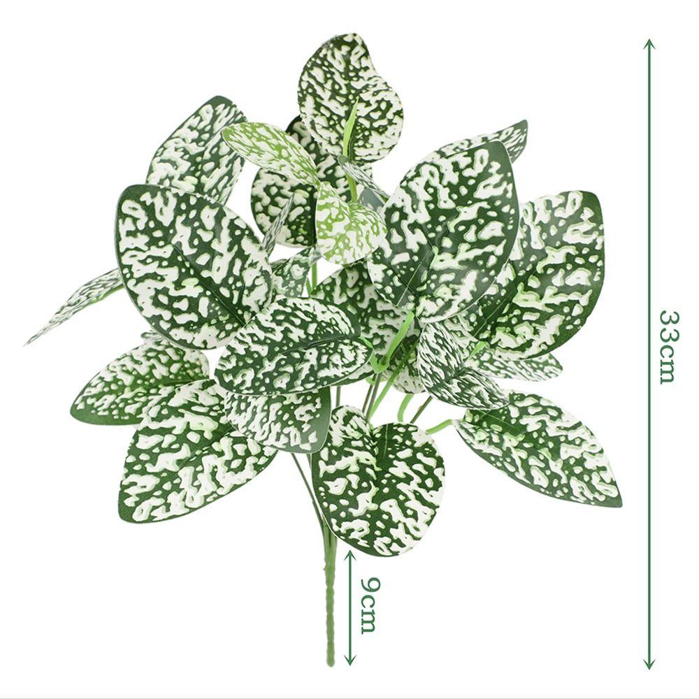 7 Голов Искусственные Листья Зеленого Растения Большое Искусственное Растение Украшение для Офисного Стола