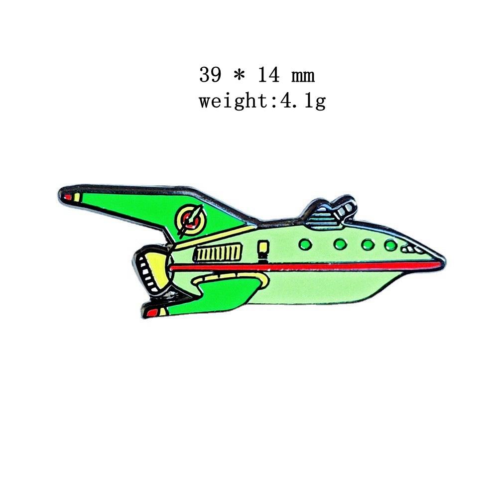 Анимированная брошь Planet Express - Уникальная мультяшная булавка
