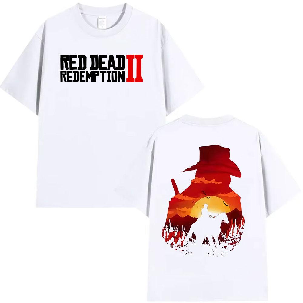 Red Dead Redemption 2 Артур Морган игрок графическая короткорукавная футболка мужская готический стиль чисто всесезонная парная топ