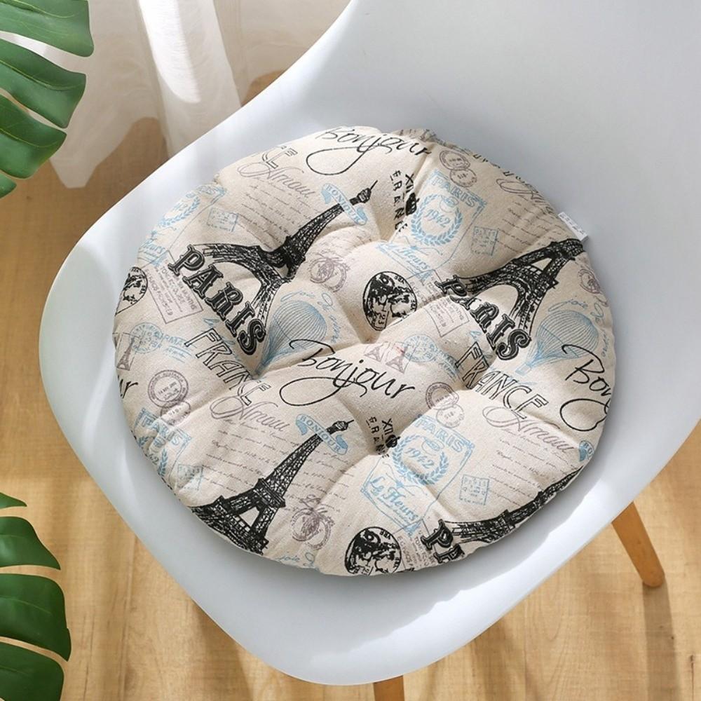 Thick Round Chair Cushion 30×30cm Fabric Seat Cushion Soft Seat Pad Dining Chair
