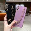 A 50 70 30 Luxury Love Heart Plating Bracelet Chain Case For Samsung Galaxy A70 A50 A30 S A7 2018 Cover On A50S A30S A750