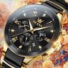 Большой циферблат керамические кварцевые наручные часы мужские с тремя глазами таймер 24-часовой месяц окошко водонепроницаемые ночник мужские часы деловые мужские часы
