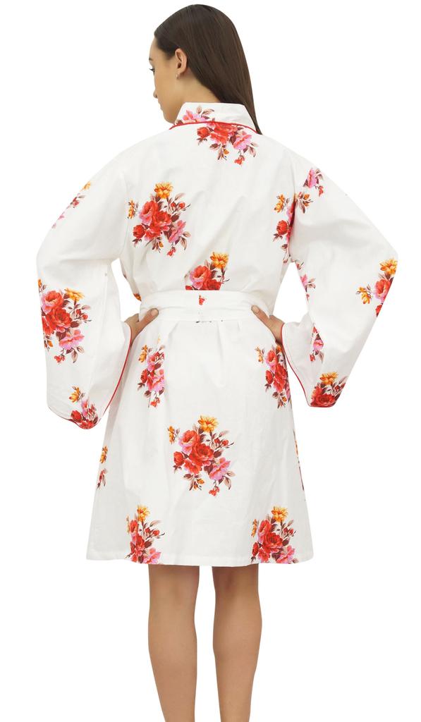 Bimba Женский цветочный принт, черное длинное кимоно для подружек невесты с поясом -