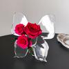 Butterfly Vase Transparent Acrylic Flower Vase Shatter-Proof Desktop Flower Cuttings Holder for Home End Table Dinning Table Office