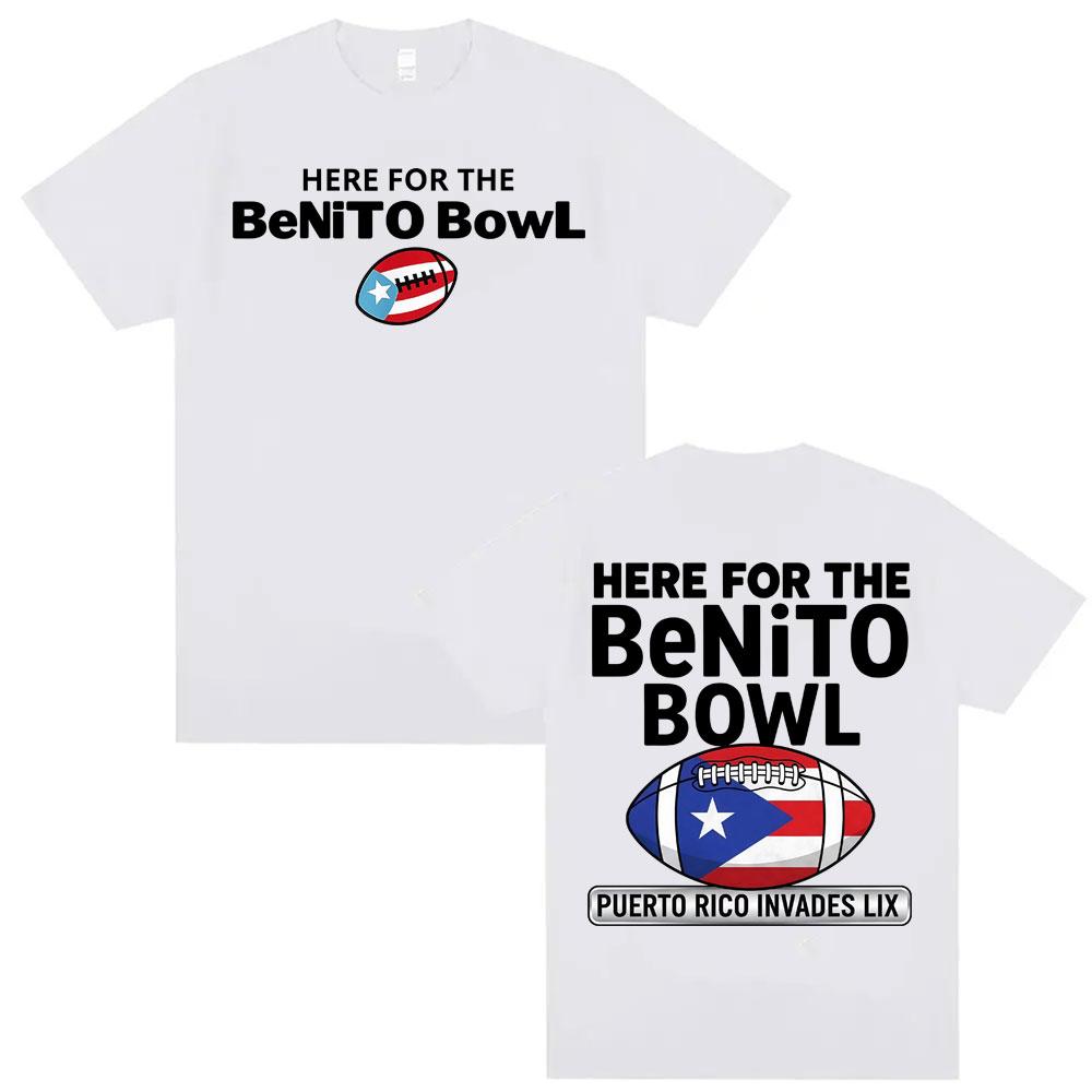 Вот футболки Benito Bowl с флагом Пуэрто-Рико и Bad Rabbit для мужской моды в стиле хип-хоп стрит, хлопковые футболки оверсайз