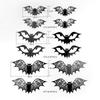 12 шт. Черная 3D наклейка «Летучие мыши» ПВХ жуткая летучая мышь наклейка на стену летучая мышь наклейка для помещений