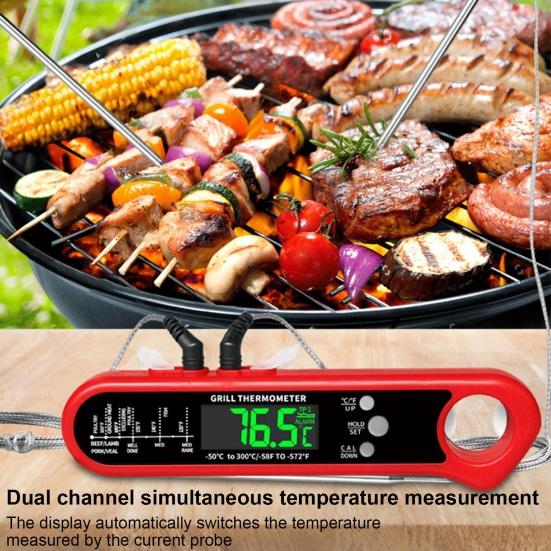 Водонепроницаемый пищевой термометр зонд цифровой дисплей высокоточный складной дизайн функция открывалки для бутылок беспроводной термометр для мяса питание от батареи