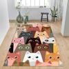 Ковер с рисунком кошек Милый Забавный Домашний Декор Коврик Прихожая Гостиная Спальня Полный Большой Ковер Домашний Декор