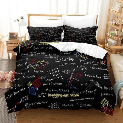 Новый комплект постельного белья Blackboard Formula Single Twin Full Queen King Size для взрослых и детей, пододеяльник, набор для спальни, математический гений