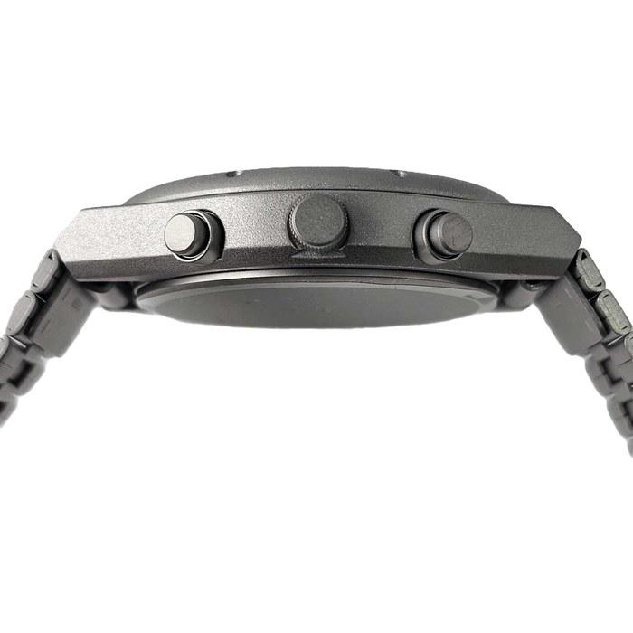CITIZEN Chronograph Black Dial Solar 1984 Reissue 200 Limited Edition Matte Silver Metal Band Men's Watch AT2557-54G