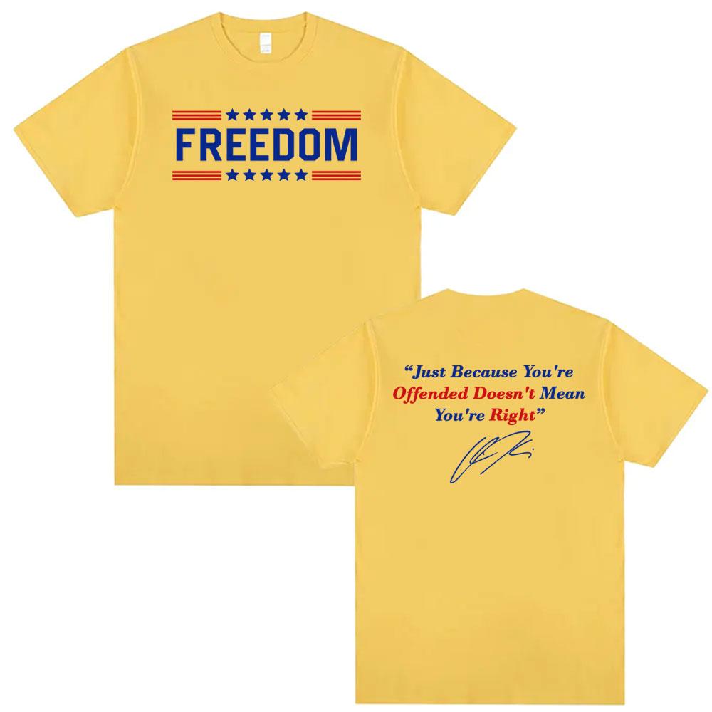Justice for Charlie Kirk Freedom Tshirts for Unisex Women Harajuku Fashion Aesthetic Tshirt Summer High Quality Oversized T Shirt