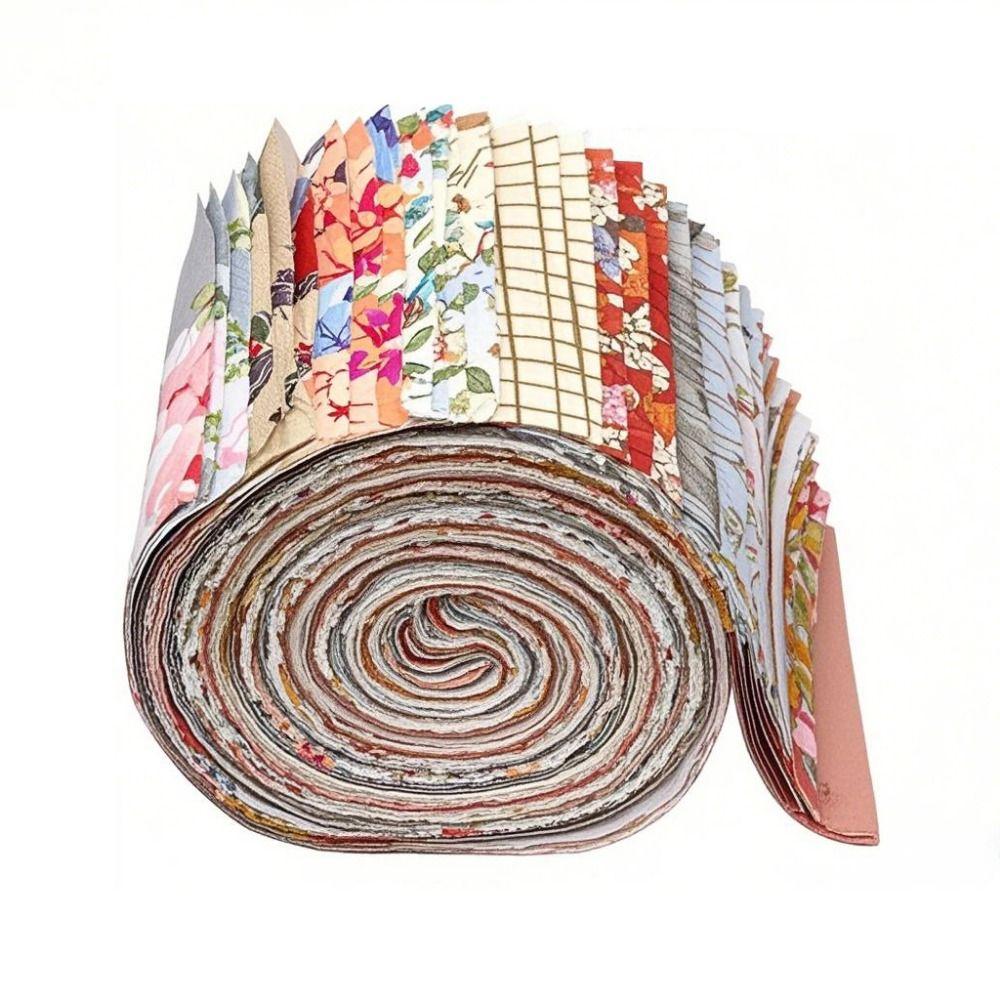 42 Sheets Colorful Precuts Fabric Jelly Rolls Creative Patchwork Fabrics Home Decor