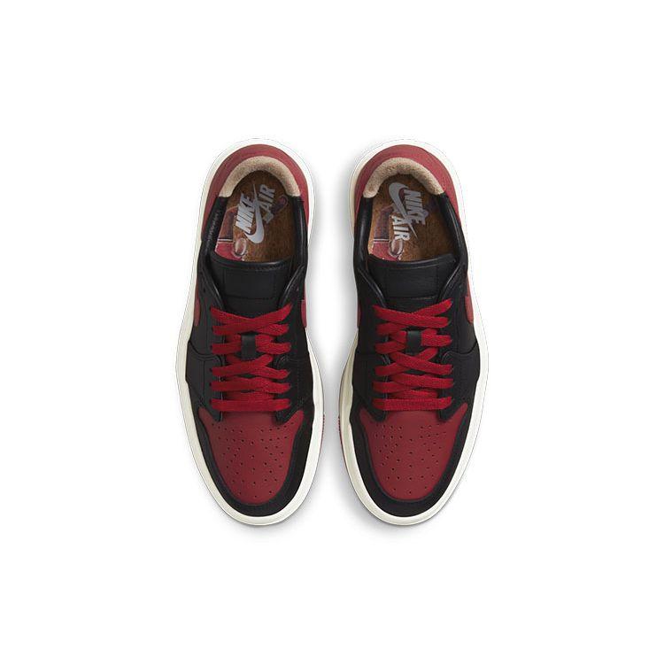 Женские кроссовки Air Jordan 1 Elevate Low SE Bred черные для спортзала с красным парусом DQ1823-006