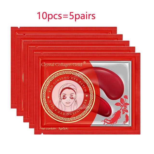5Pair Crystal Collagen Gold Eye Mask Anti-Age Dark Circle Acne Beauty Patches Skin Care Korean Cosmetics Red Ginseng Eye Patches
