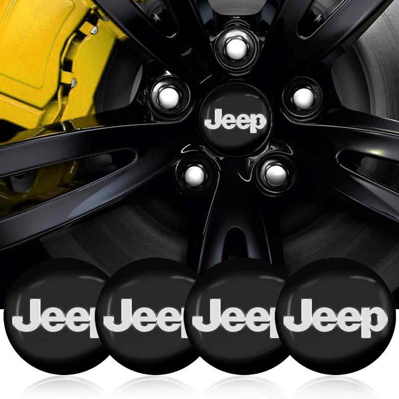 4 шт. 56/60 мм Колпачки ступицы колеса автомобиля Наклейка-эмблема для Jeep Grand Cherokee Wrangler JK Gladiator Compass Renegade Patriot