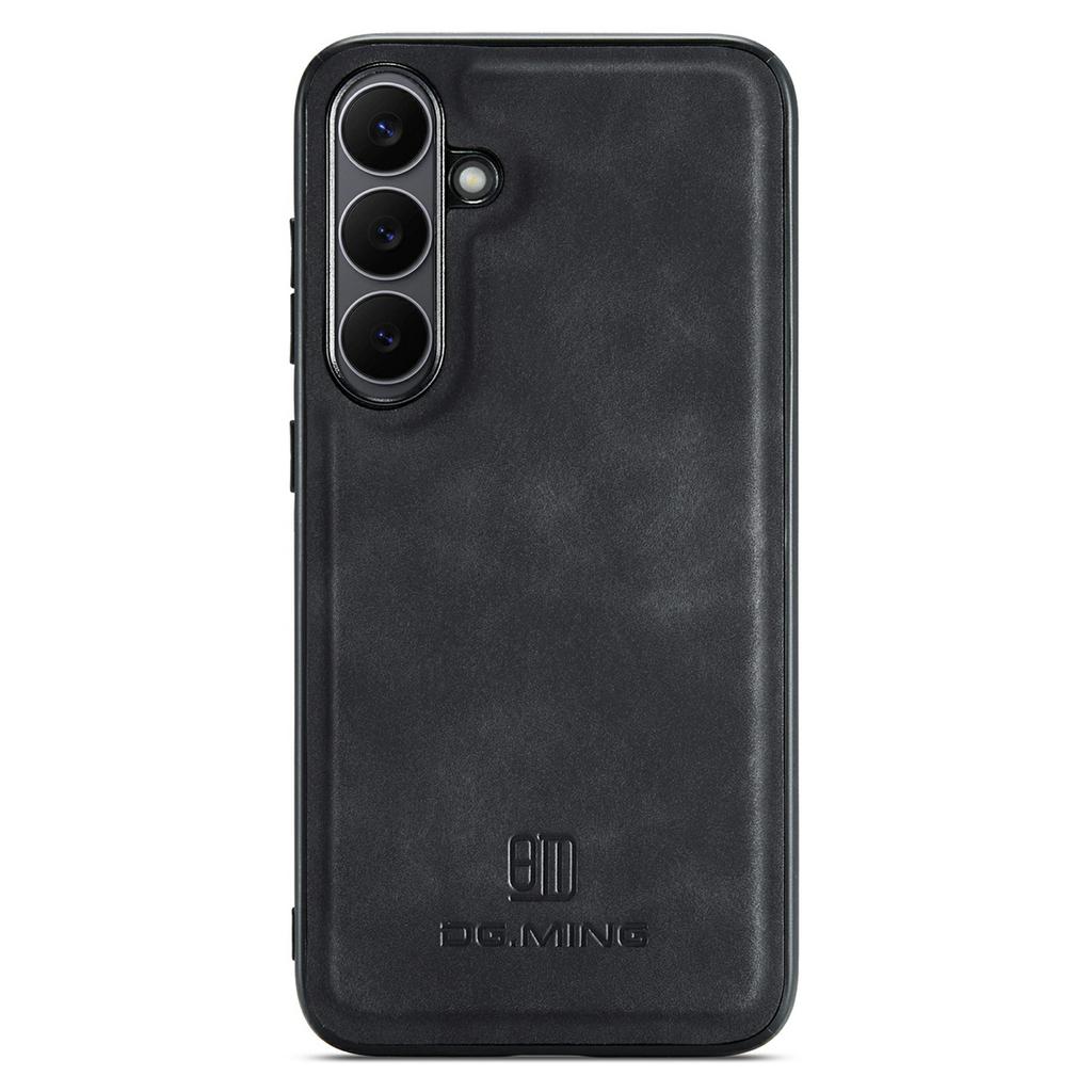 DG.MING Чехол для Samsung Galaxy S25 FE, гибридный чехол-оболочка для телефона из ПК+ТПУ, покрытый ПУ-кожей