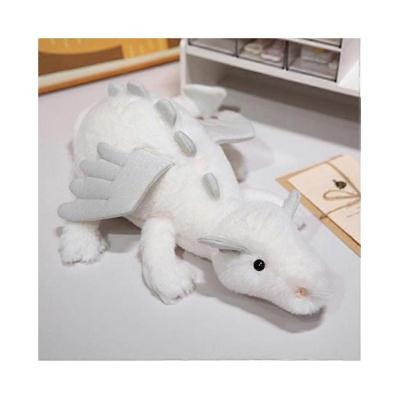 Snow Dragon 19.7" Plush Toy Luxuriously Soft, Ideal for Kids & Fantasy Fans