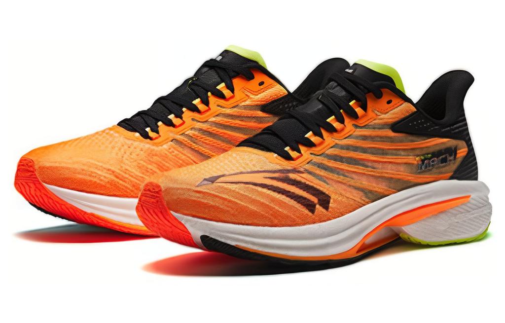 Men's Sneakers Anta MACH 4.0 Cushioning Slip Resistant Rebound Low top Running Shoes Men's Orange Black