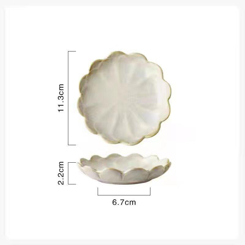 Ceramic Plate Retro Kiln Glaze Japanese Sauce Multi-purpose Storage Tray Mini Dipping Sashimi Sushi Soy Dishes Home Snack Plate