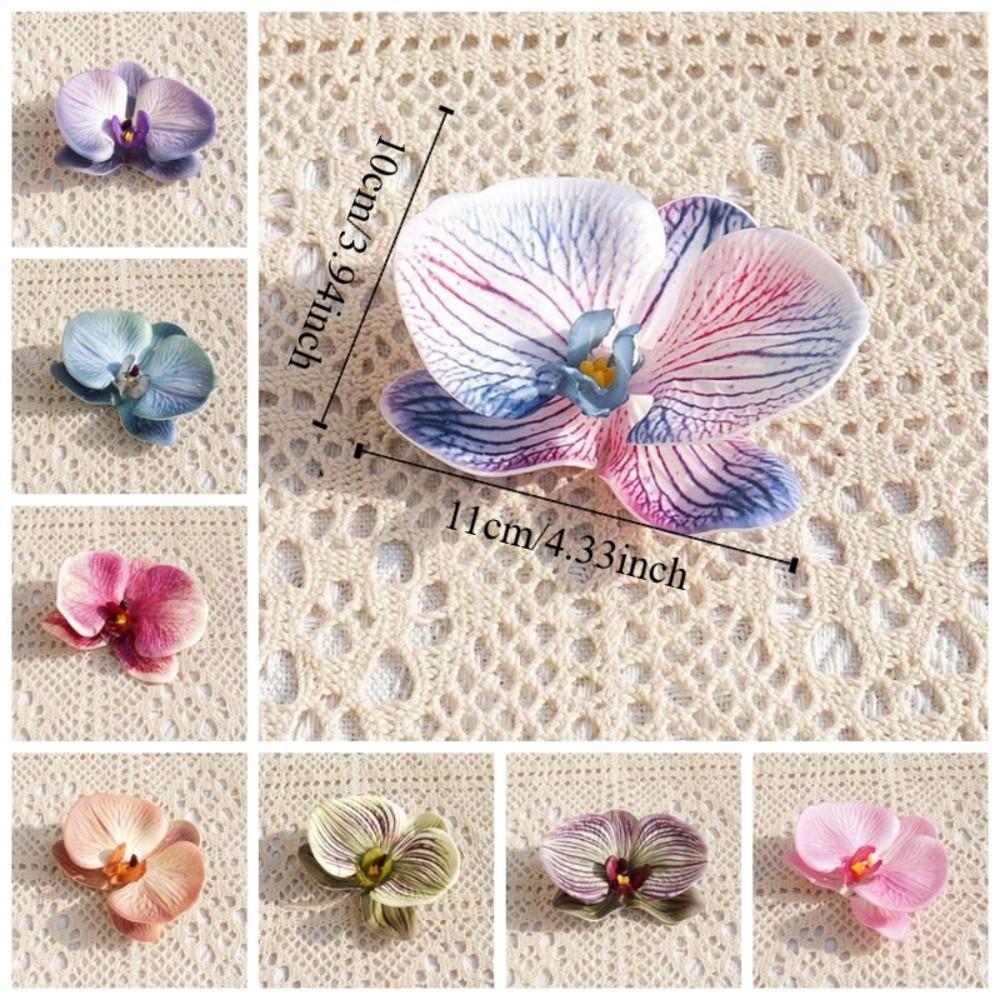 Headdress Simulated Flower Hairpin Handmade Accessories Brooch Butterfly Orchid Flower  Gift