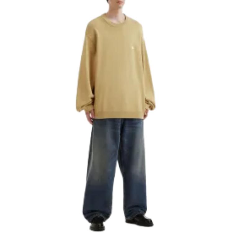 Carhartt WIP Классический свитшот с вышивкой логотипа C, потертый, с круглым вырезом, мужской свитер CHXKNI036819R