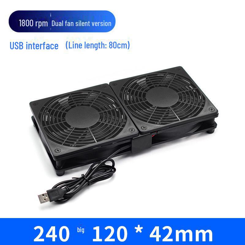Бесшумный USB 5 В 12 см осевой вентилятор охлаждения для радиаторов, маршрутизаторов, корпусов и телевизионных приставок