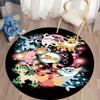 Lovely Eevee Cartoon Round Rug Fashion Aesthetic Floor Mat Wear Resistant Home Indoor Decor