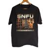 ГОРЯЧИЙ! Футболка унисекс SNFU Band Черный Хлопок Все размеры S-5XL Футболка AD304