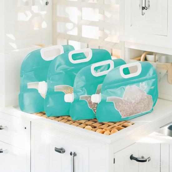 Сумка для хранения корма для домашних животных, герметичный пластиковый пакет для хранения сухих закусок, портативный герметичный пакет для корма для домашних животных для путешествий, кемпинга, походов