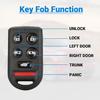 Key Fob Keyless Entry Remote Control Compatible with 2005 2006 2007 2009 2009 2010 Honda Odyssey Car Key Replacement for OUCG8D-399H-A 72147-SHJ-A61
