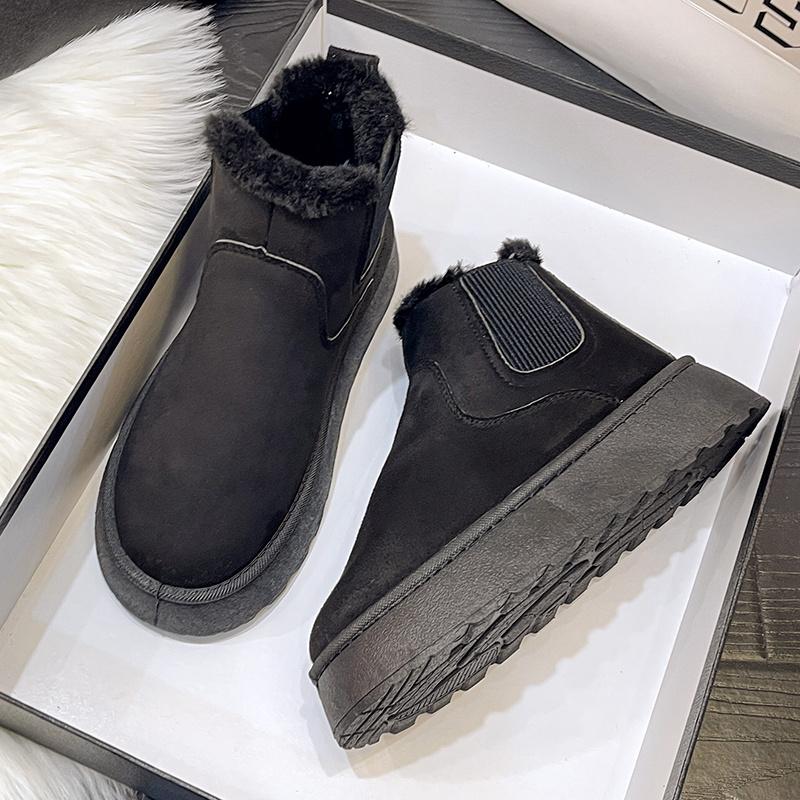 New Winter Women's Boots High-top Snow Boots Thickened Plush Warm Simple and Versatile Comfortable Cotton Shoes