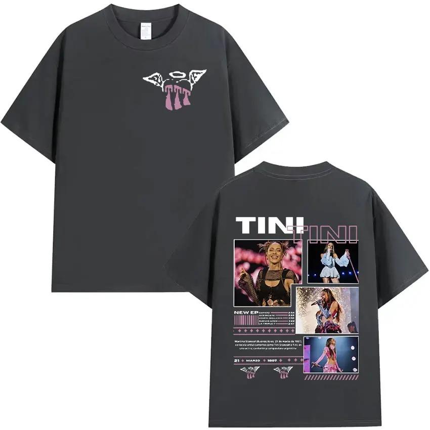 TINI TINI Подходит для всех сезонов Новая модель Личность Одежда Для пар Унисекс Свободная футболка Высокое качество Горячий продукт Высококлассный Люкс