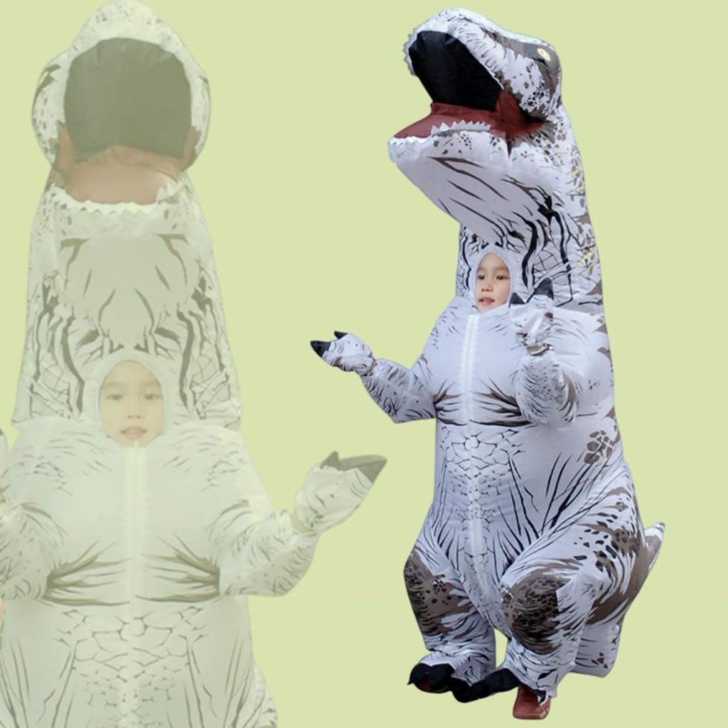 REKUCCI Tyrannosaurus Rex Dinosaur Inflatable Dinosaur Costume for and Perfect for Cultural and Events Size Costume, Halloween, Adults, Children,