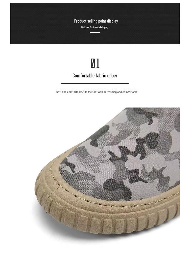 Men's Summer Breathable Slip-On Canvas Shoes - Casual & Comfortable