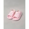 Daiso Полосатые сандалии на резинке 230 250 мм Розовые