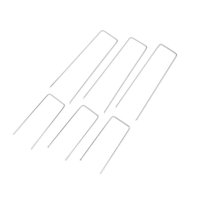 20Pcs Landscape Staples U-Shaped Garden Pins Garden Stakes Staples Heavy Duty Yard Lawn Tent Stakes Securing Pegs For Weed
