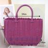 Пасторальный стиль Сумка инфлюенсера для леди: Плетеная корзина для пикника и покупок из имитации ротанга